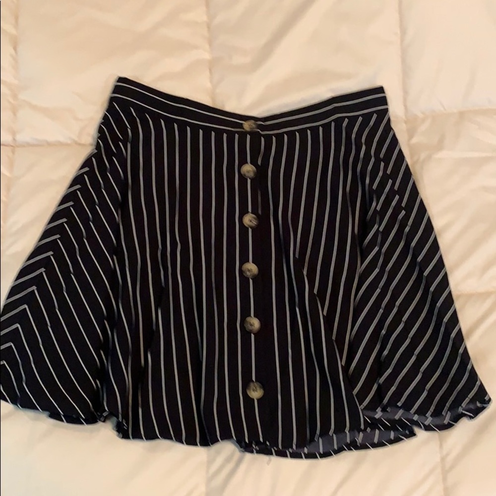 Black pinstripe skirt